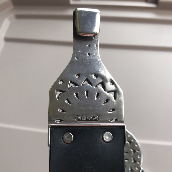 Vintage Chico’s Black Trouser Belt, size M/L - Picture 5 of 6